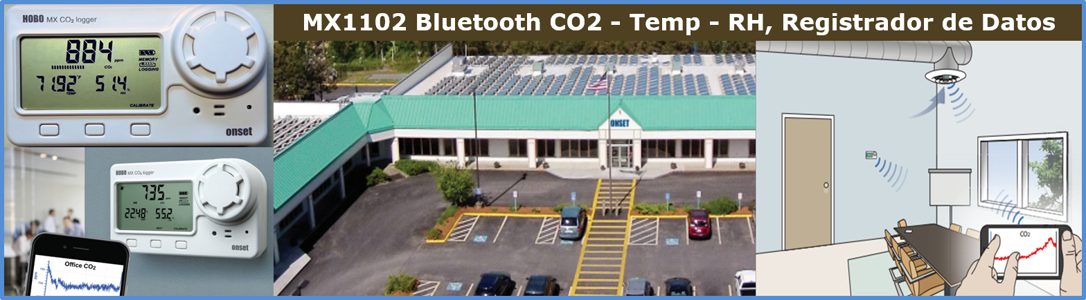  MX1102 Datalogger Bluetooth Temperatura, Humedad Relativa, CO2